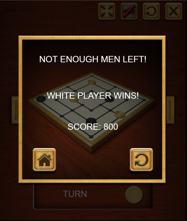Nine Men's Morris You Win.