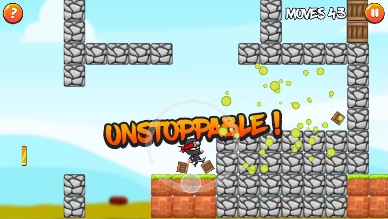 Ninja Boy Game Level Progress Screenshot.