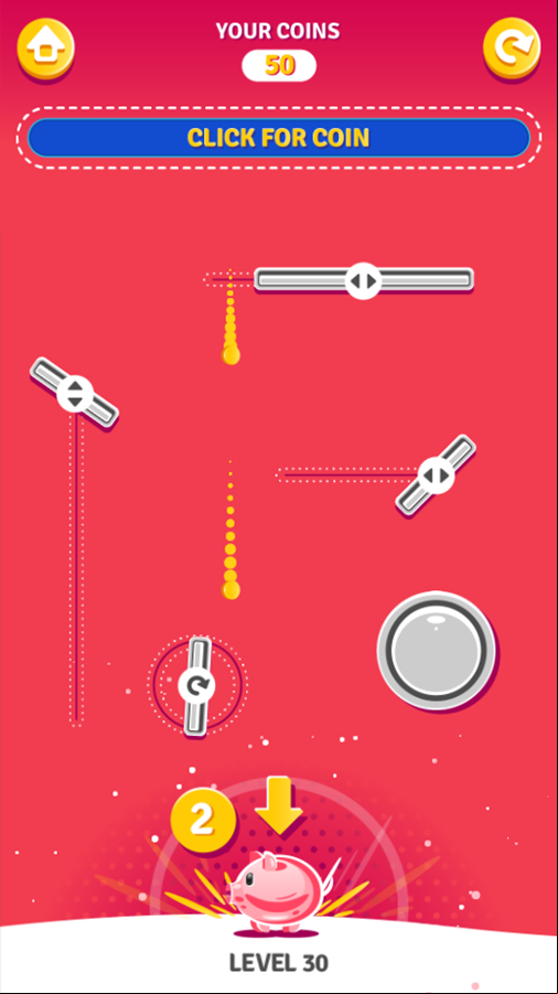 Piggy Bank Game Final Level Screenshot.