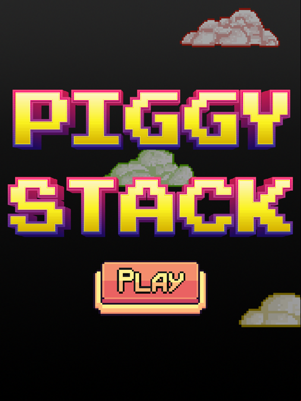 Piggy Stack Game Welcome Screen Screenshot.