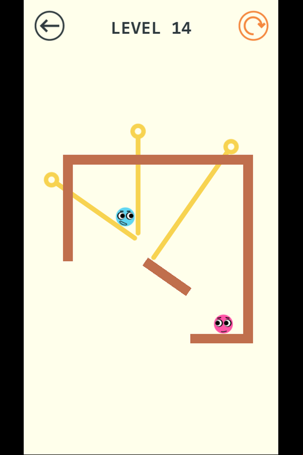 Pin Love Balls Game Failed Screenshot.