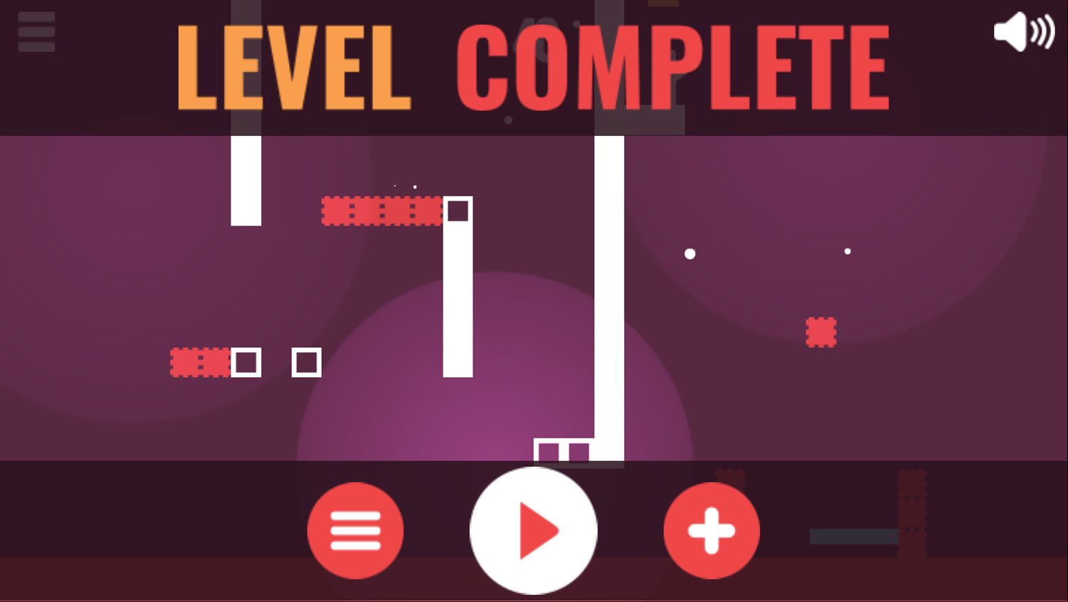 Pixel Challenge Game Level Complete Screen Screenshot.