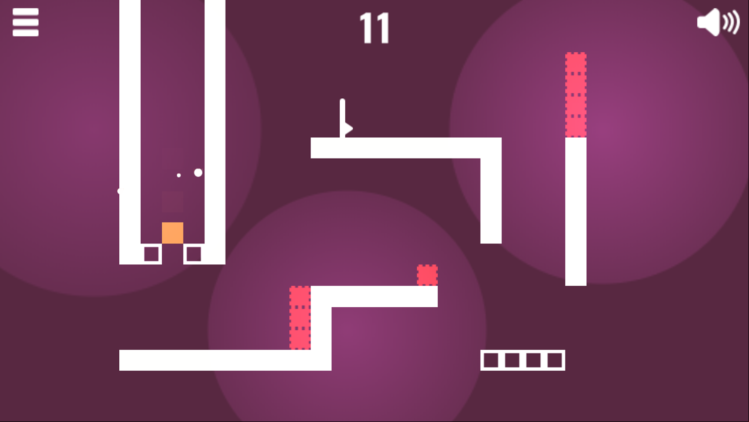 Pixel Challenge Game Level With Temporary Floors Screenshot.