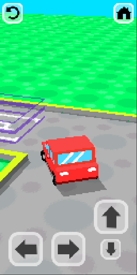 Pixel Park 3D Game Turn Corners Screenshot.