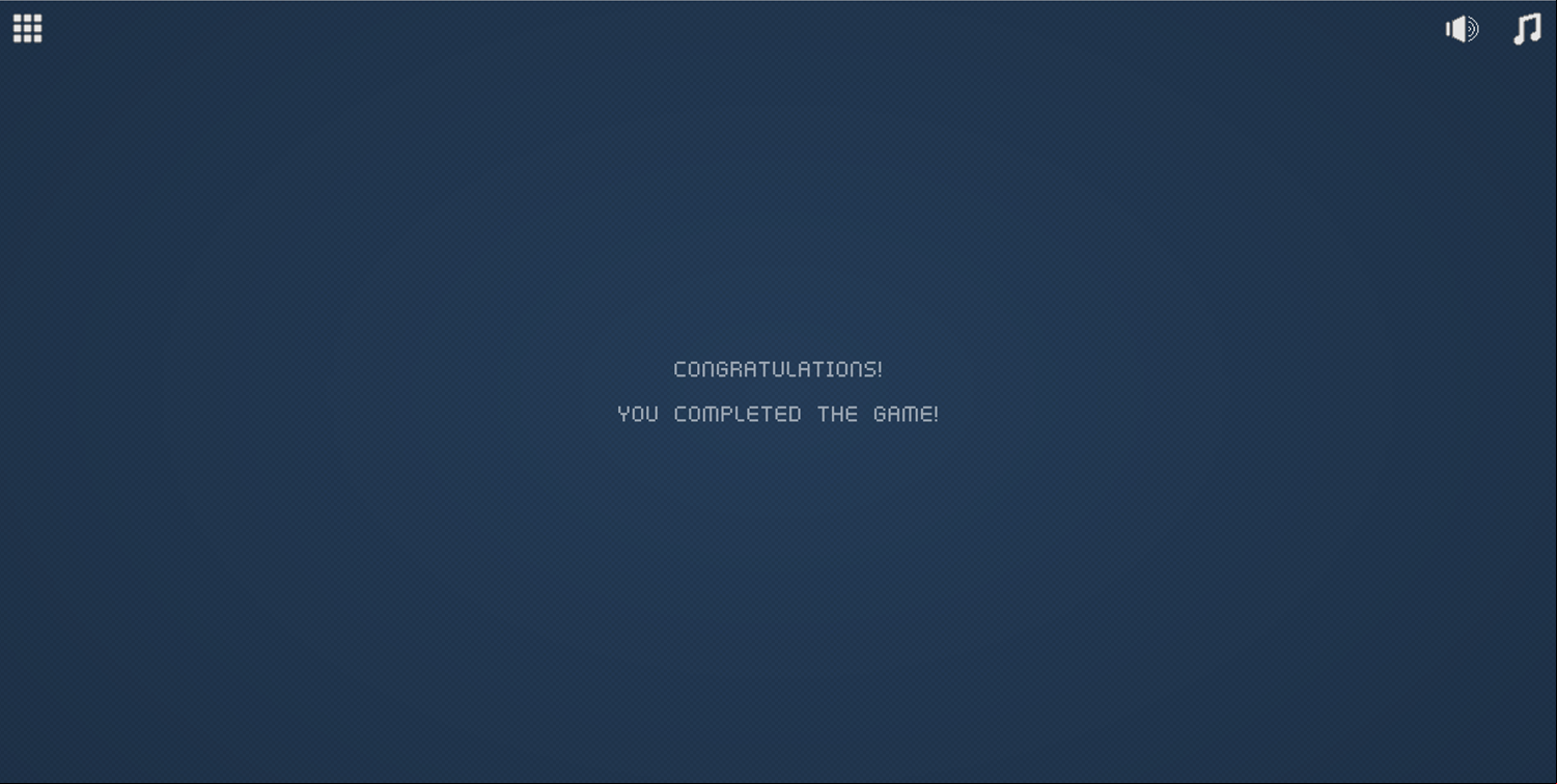 Pixel Pipes Game Complete Screen Screenshot.
