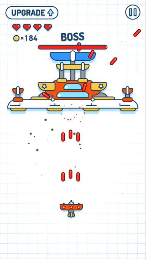 Plane Shooter Game Final Boss Screenshot.