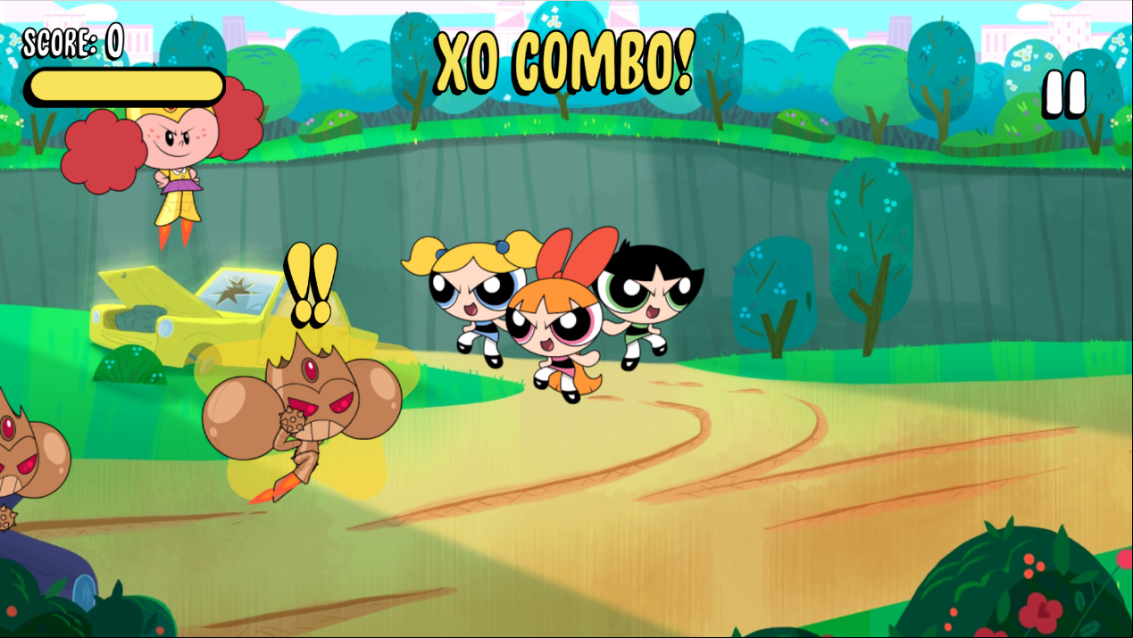 Powerpuff Girls Mech Mayhem Attack Timing Screenshot.