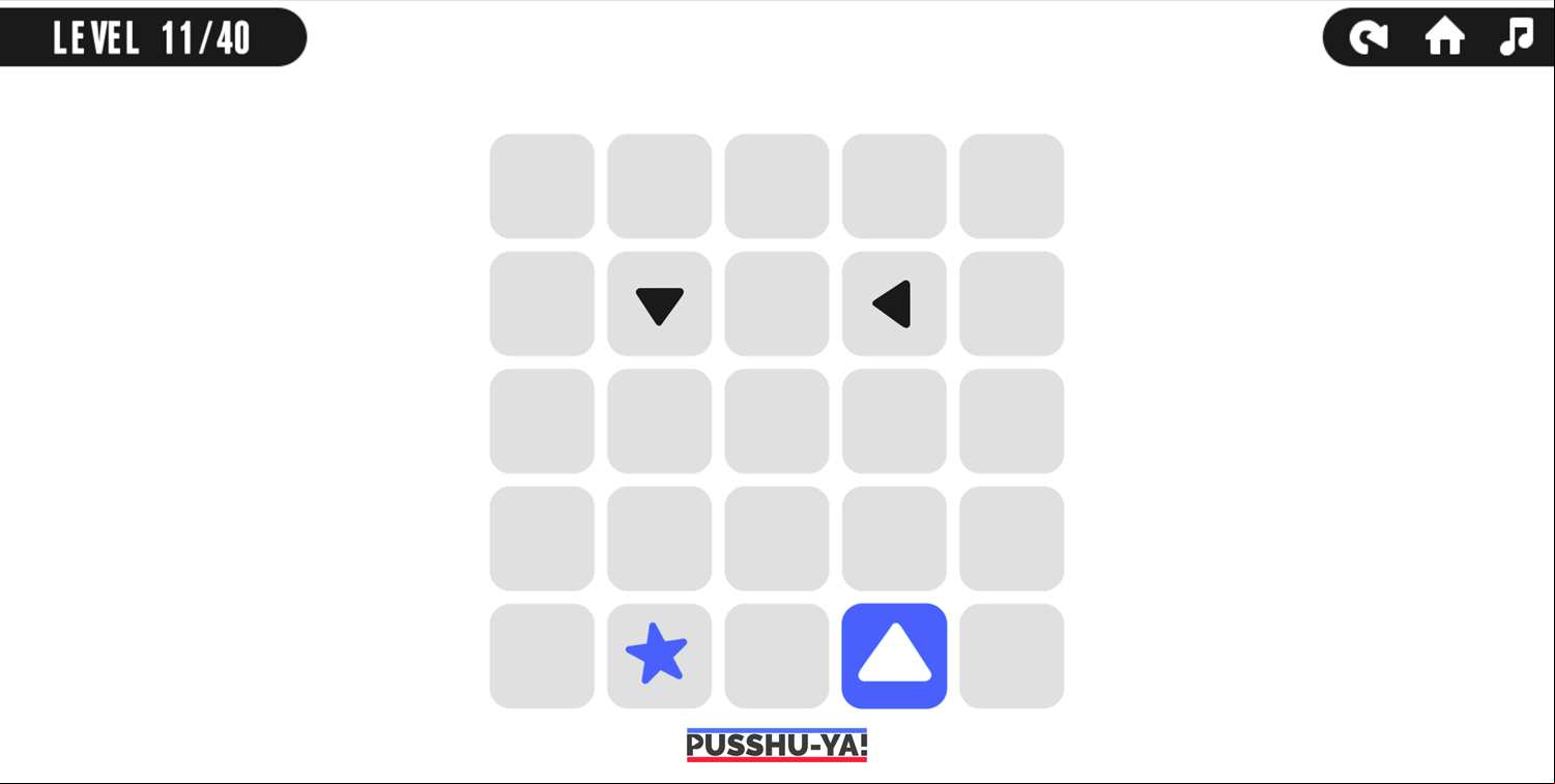 Pusshu Ya Game Arrows Level Screenshot.