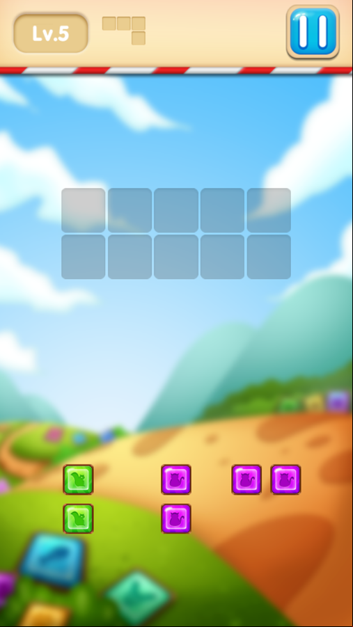 Puzzle Block Game Level Progress Screenshot.