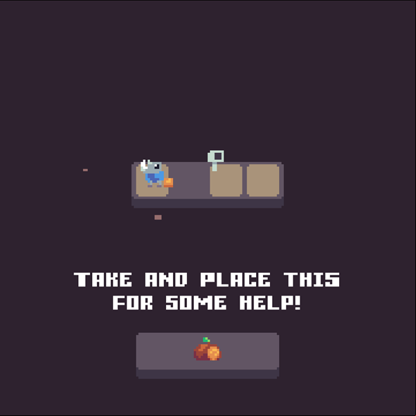 Rhino Express Game Place Objects Instructions Screen Screenshot.