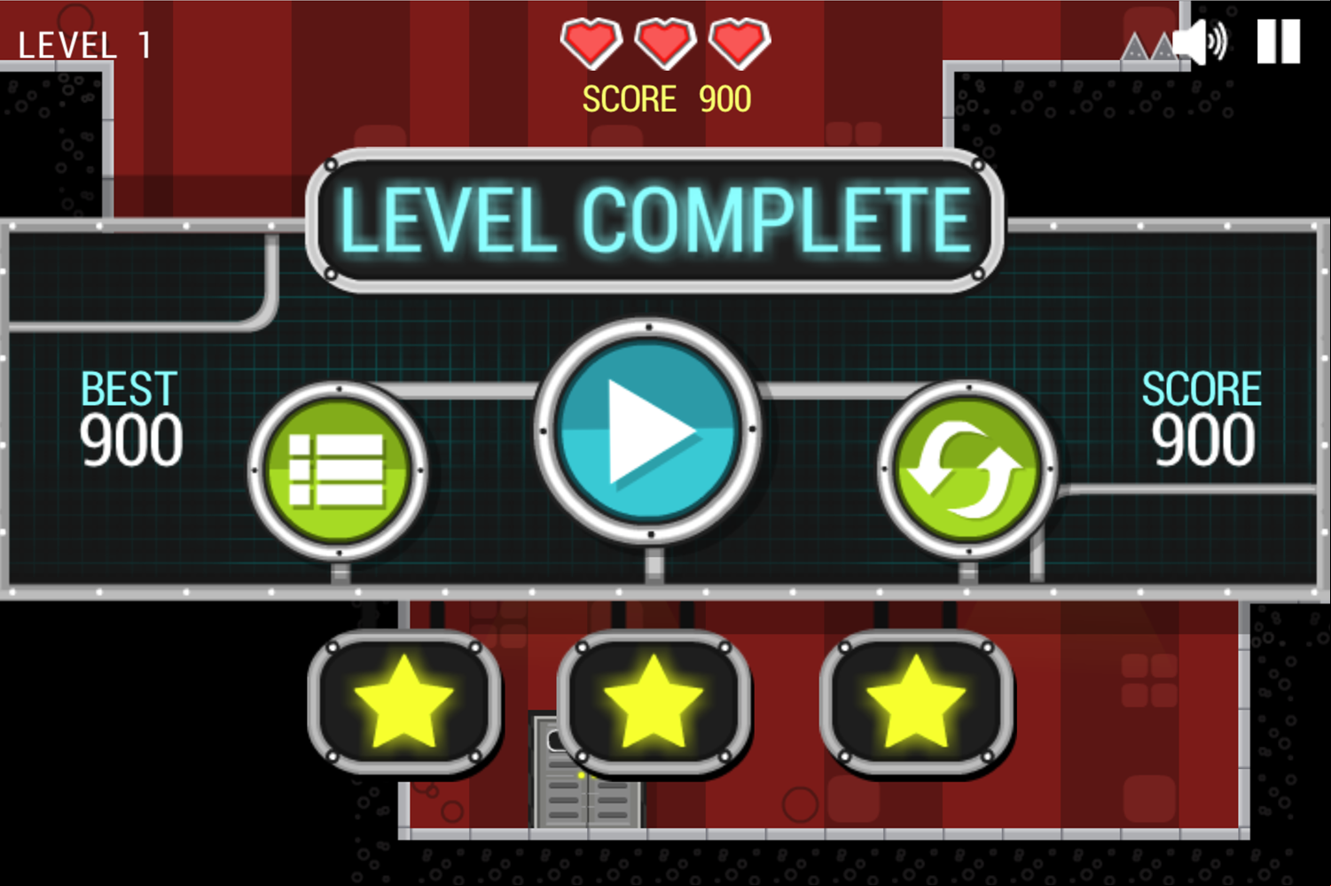 Robo Battle Game Level Beat Screen Screenshot.