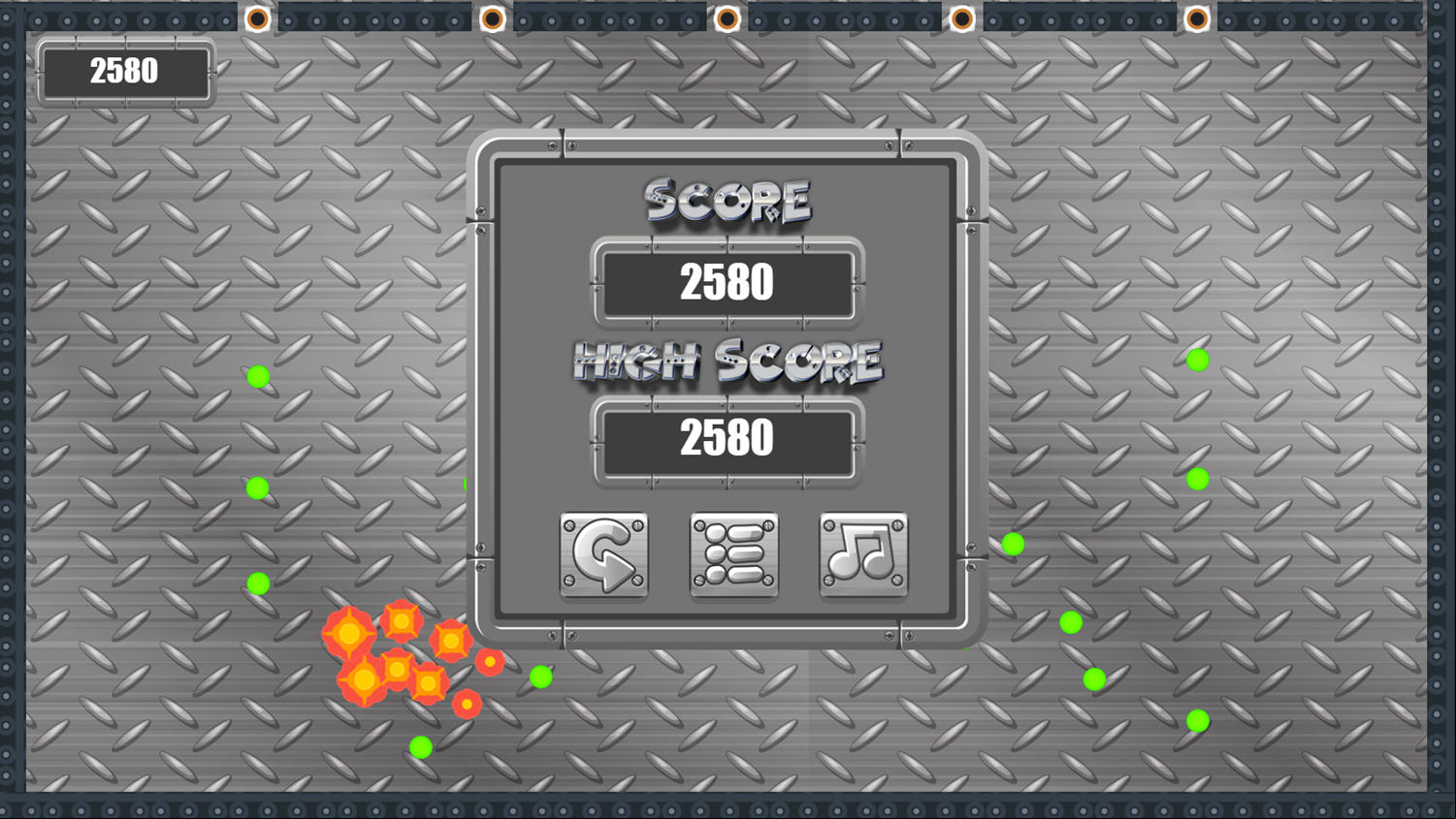 Robotic Snake Game Score Screenshot.