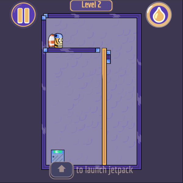 Rocket Bot Game Instructions Screenshot.