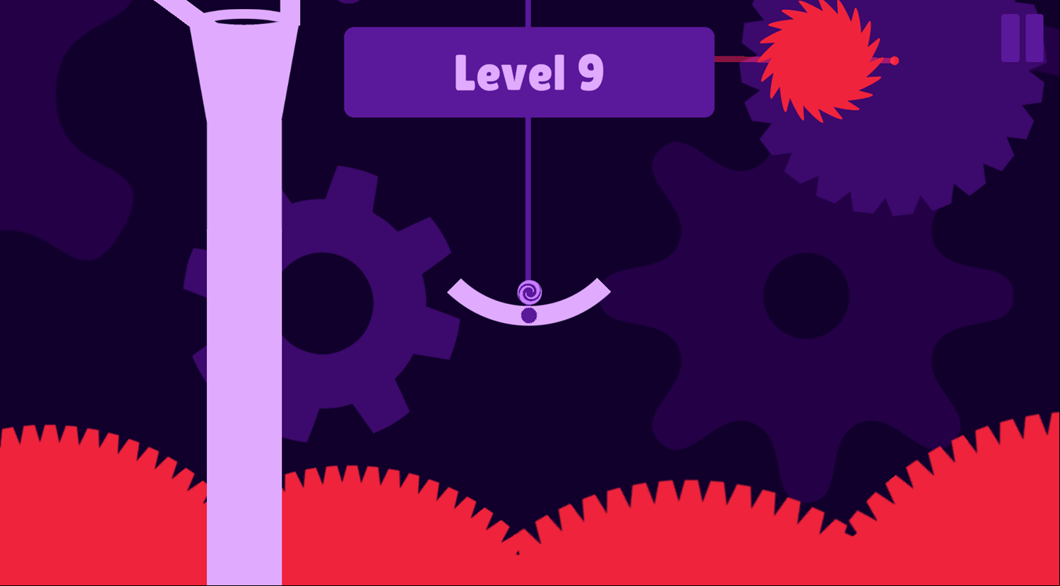 Rolling in Gears Game Next Level Screenshot.