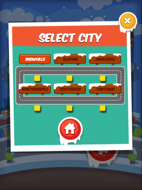Santa Pickup Game Select City Screenshot.