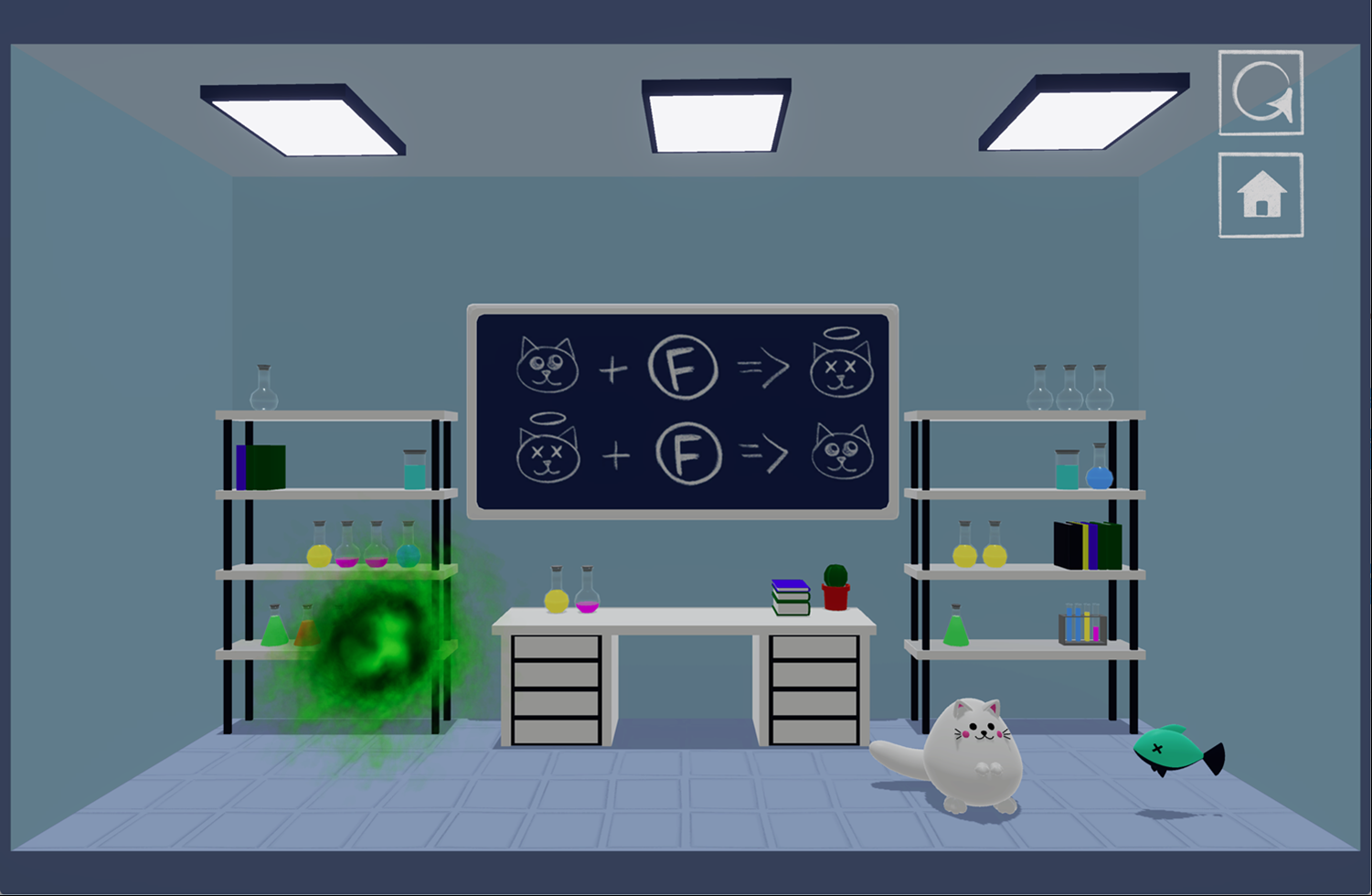 Schrodinger's Dual Cat Game Screenshot.