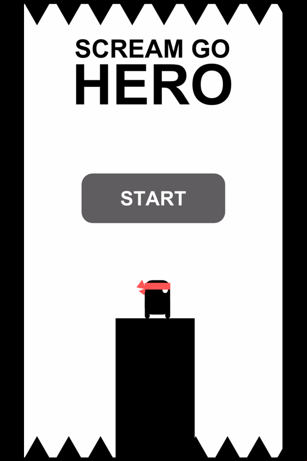 Scream Go Hero Welcome Screen Screenshot.