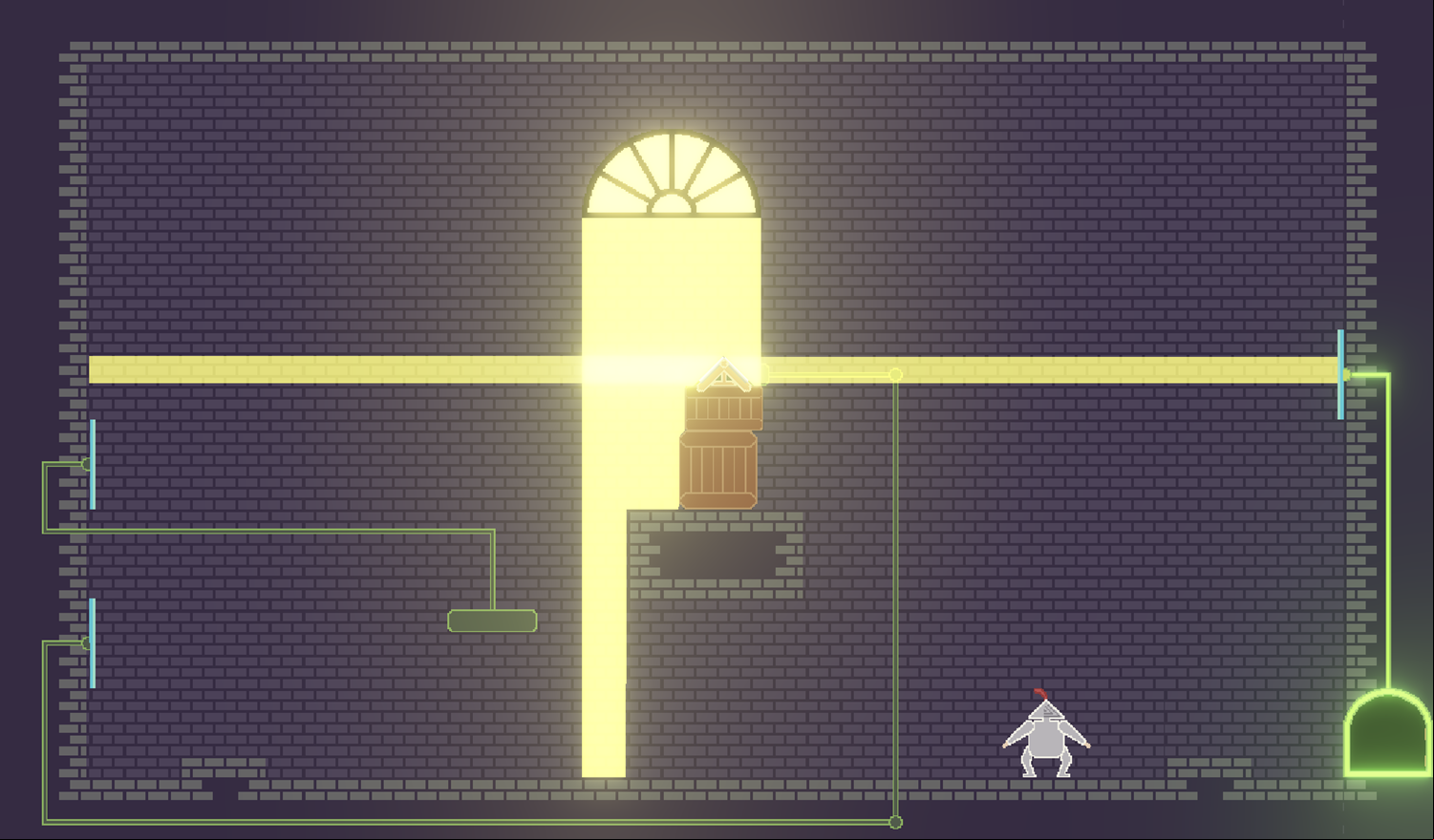 Shining Knight Game Placing a Mirror on Level 11 Screenshot.