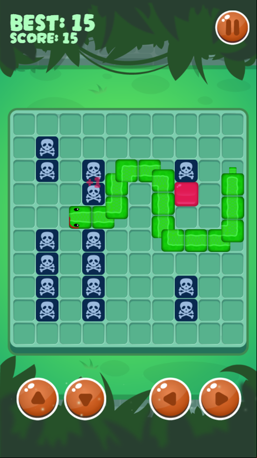 Simple Snake Game Play Screenshot.