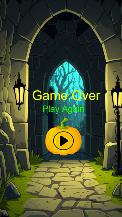 Sky Halloween Color Matching Game Welcome Screen Screenshot.
