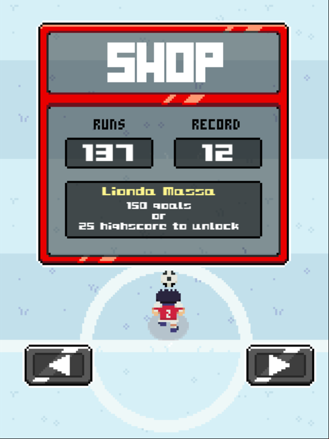 Soccer Pro Game Shop Screen Screenshot.