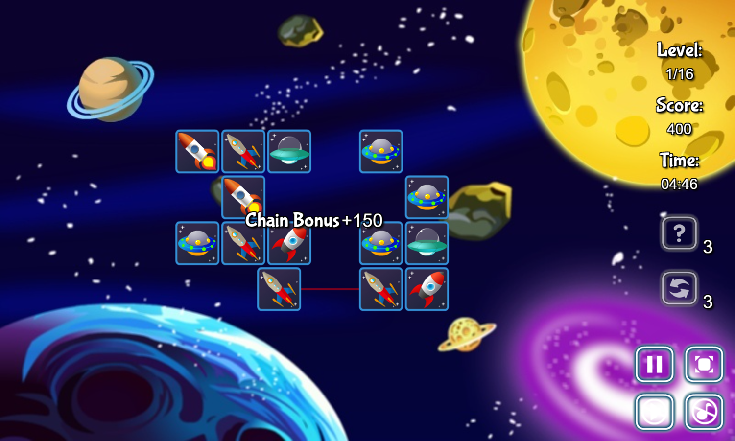 Space Connect Game Play Screenshot.