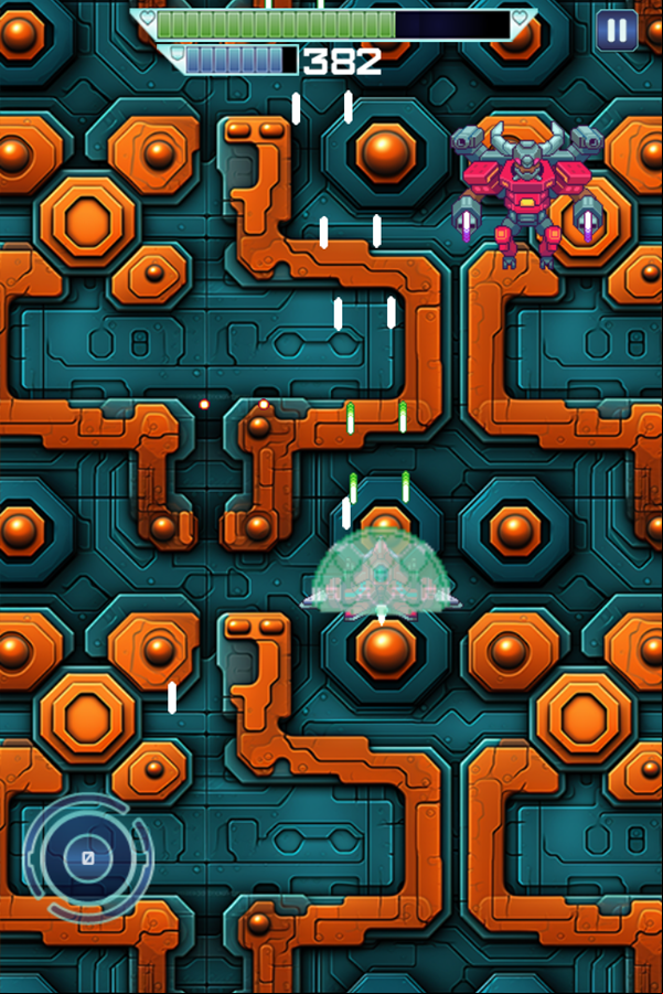Spaceship Destruction Game Boss Battle Screenshot.