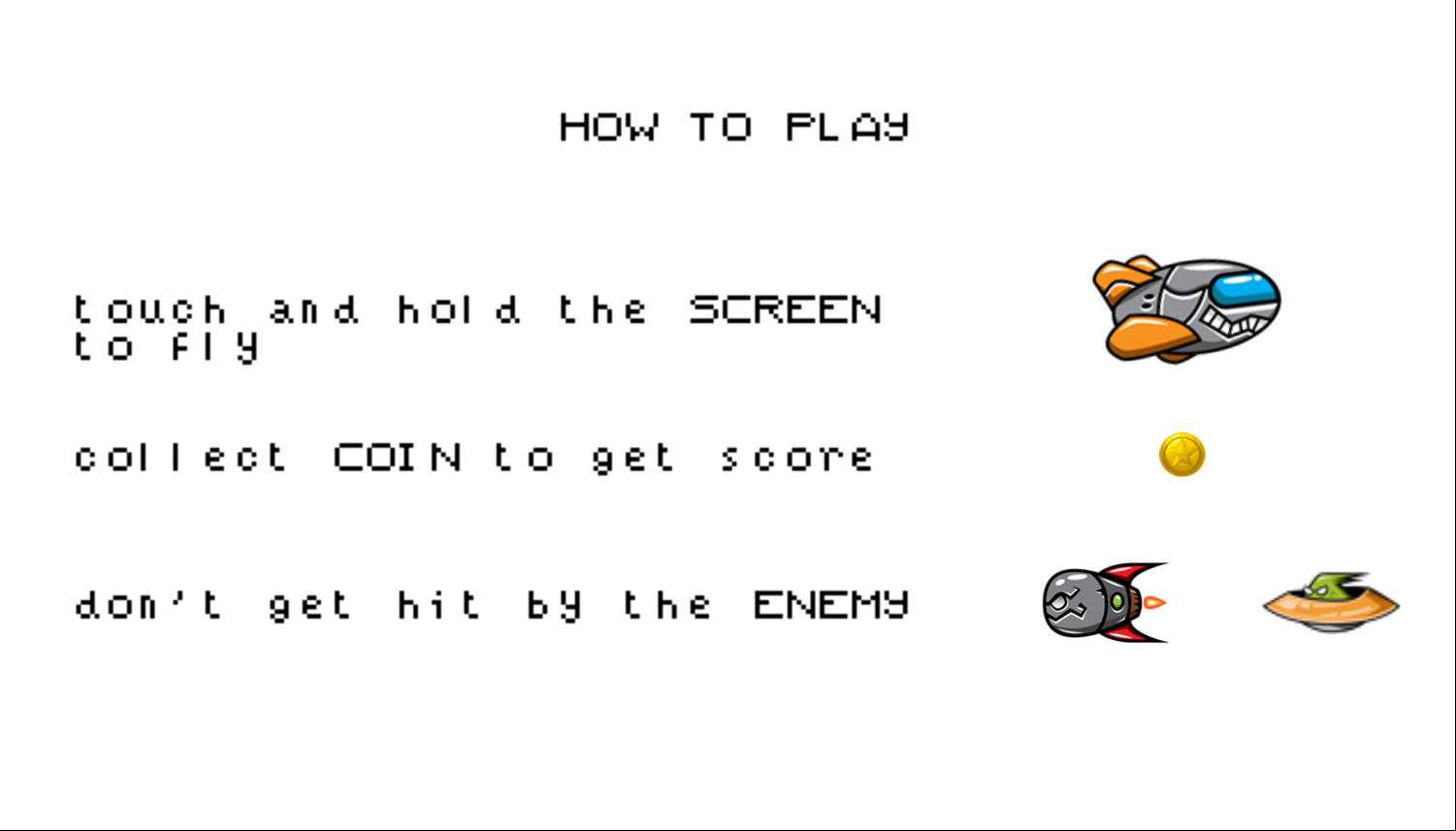 Spaceship Explorer Game How To Play Screenshot.