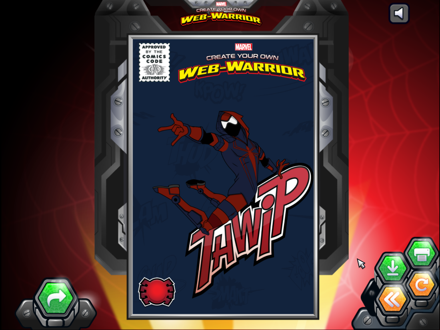 Spider-Man Create Your Own Web-Warrior Game Final Artwork Screenshot.