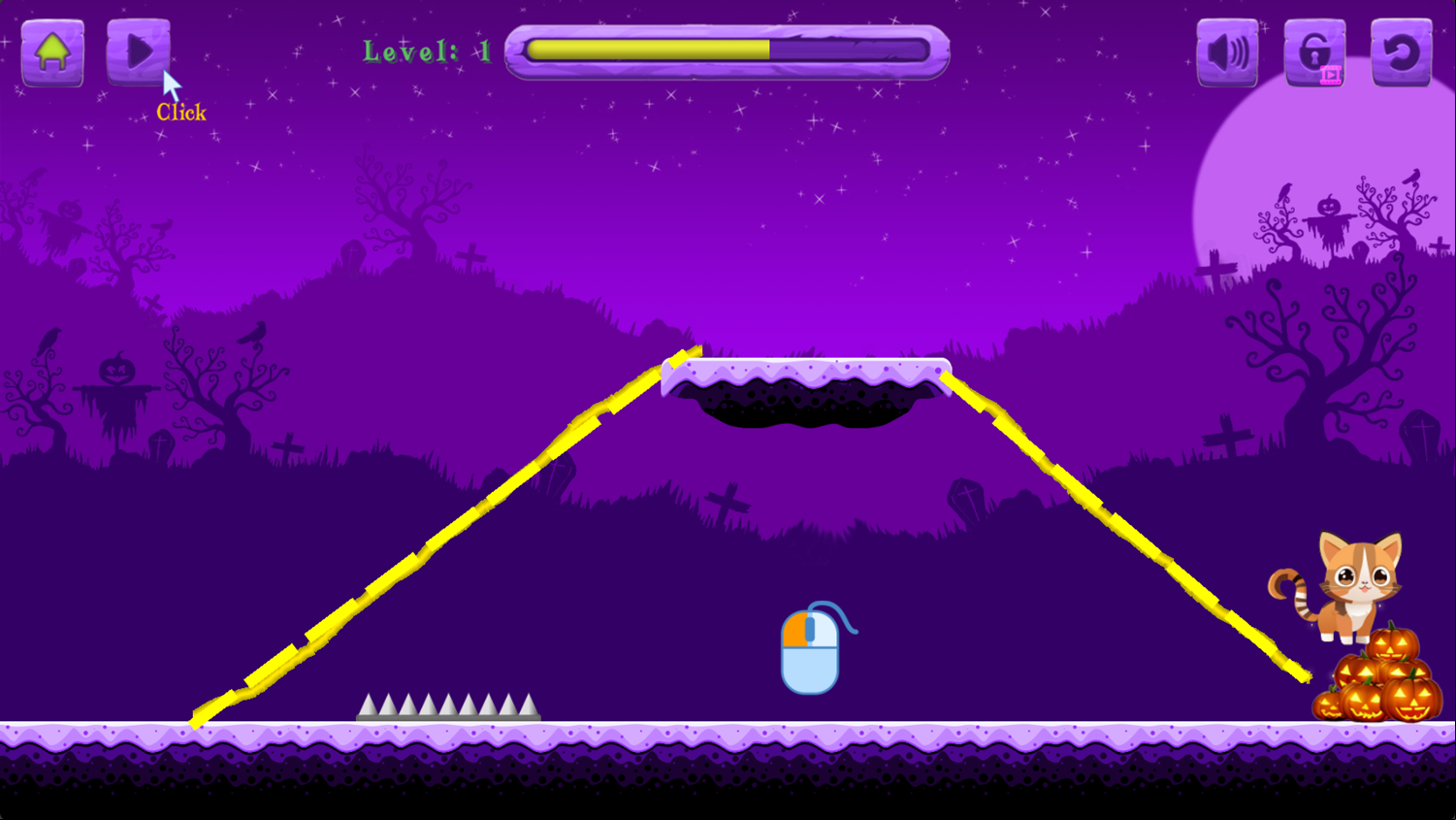 Spirit Halloween Kitty Cat Edition Game Level Complete Screenshot.