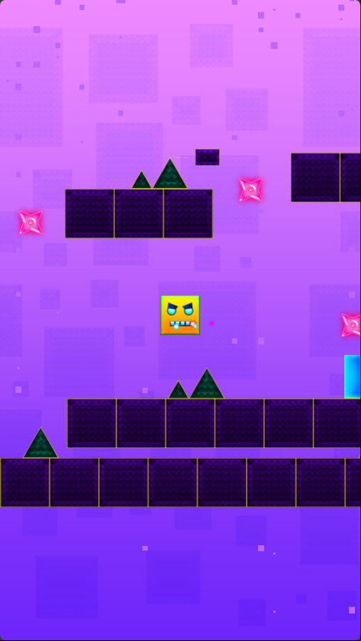 Square Dash Game Level Play Screenshot.