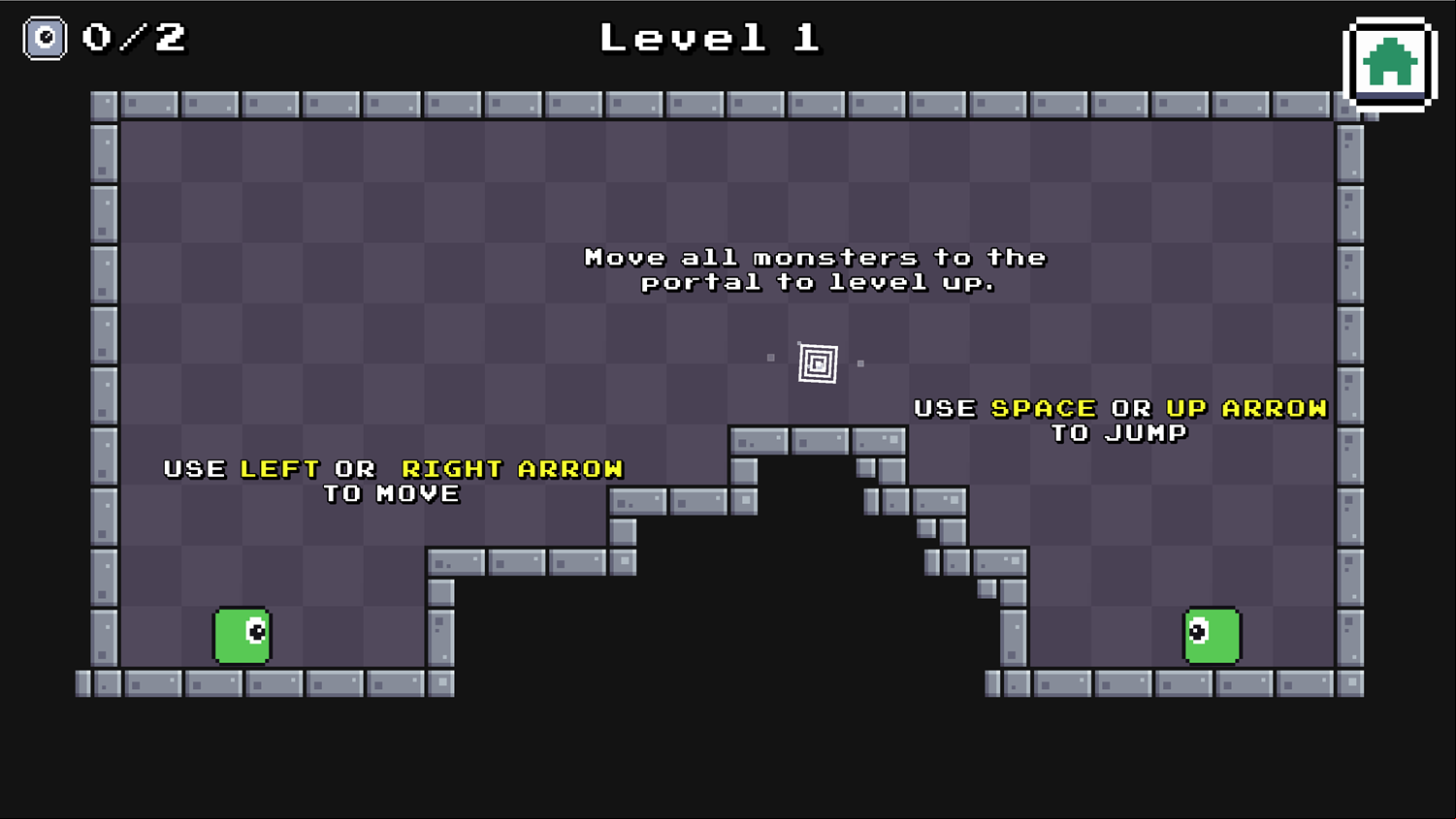 Square Monsters Game Play Instructions Screen Screenshot.