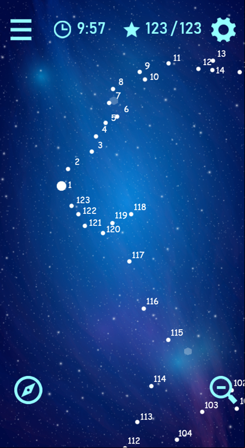 Star Connect Game Level Start Screenshot.