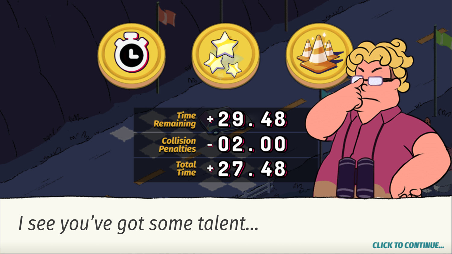 Steven Universe Beach City Drifters Game Level Complete Screenshot.