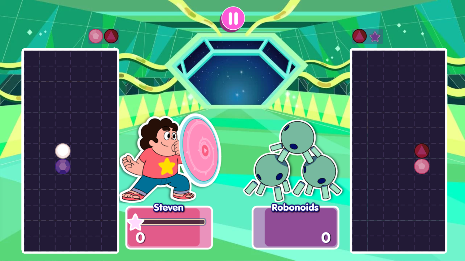 Steven Universe Gem Combat Game Start Screenshot.