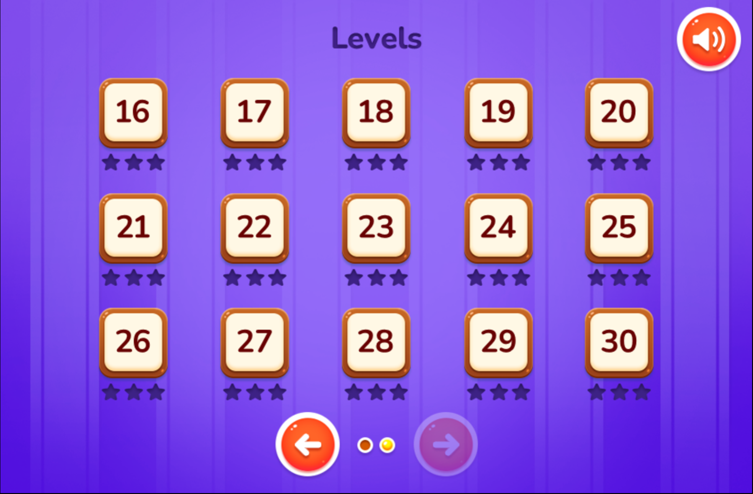 Super Bouncy Egg Game Level Select Screenshot.
