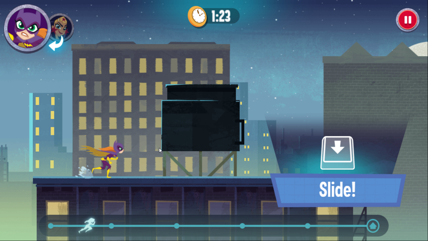 Super Hero Girls Super Late Game How To Slide Screenshot.