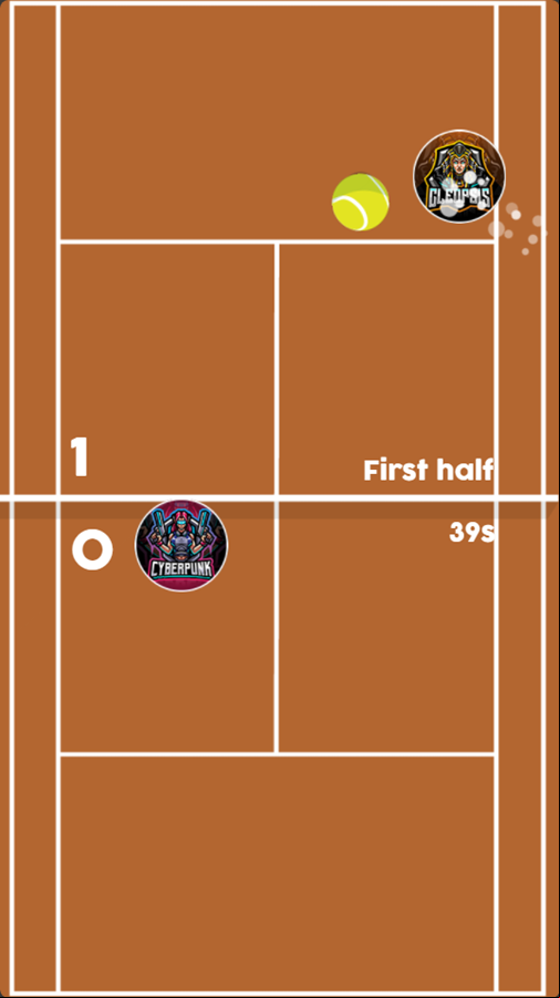 Tennis Heroes Game Play Screenshot.