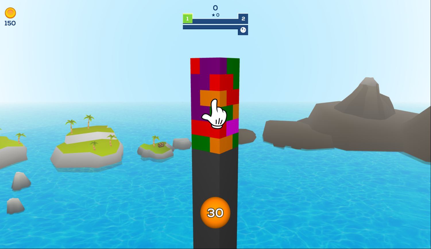 Tower of Colors Island Edition Game How To Play Screenshot.