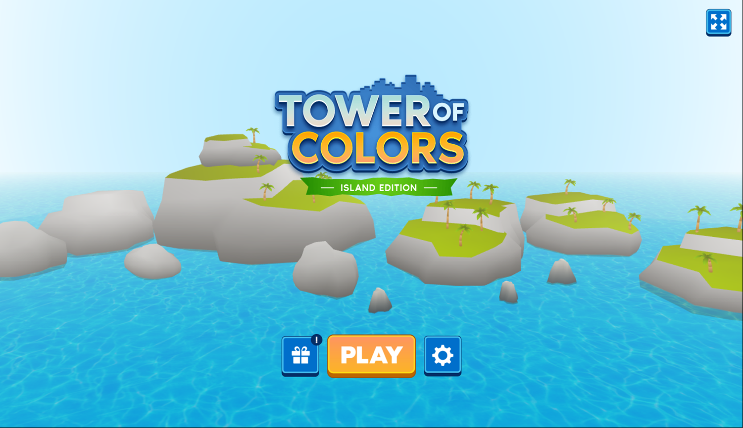 Tower of Colors Island Edition Game Welcome Screen Screenshot.