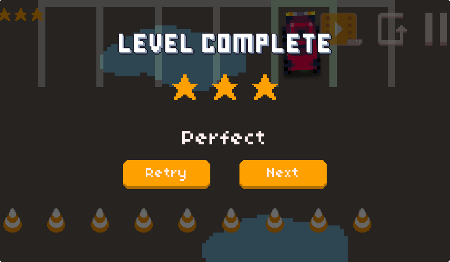 Toy Car Parking Game Final Level Complete Screenshot.