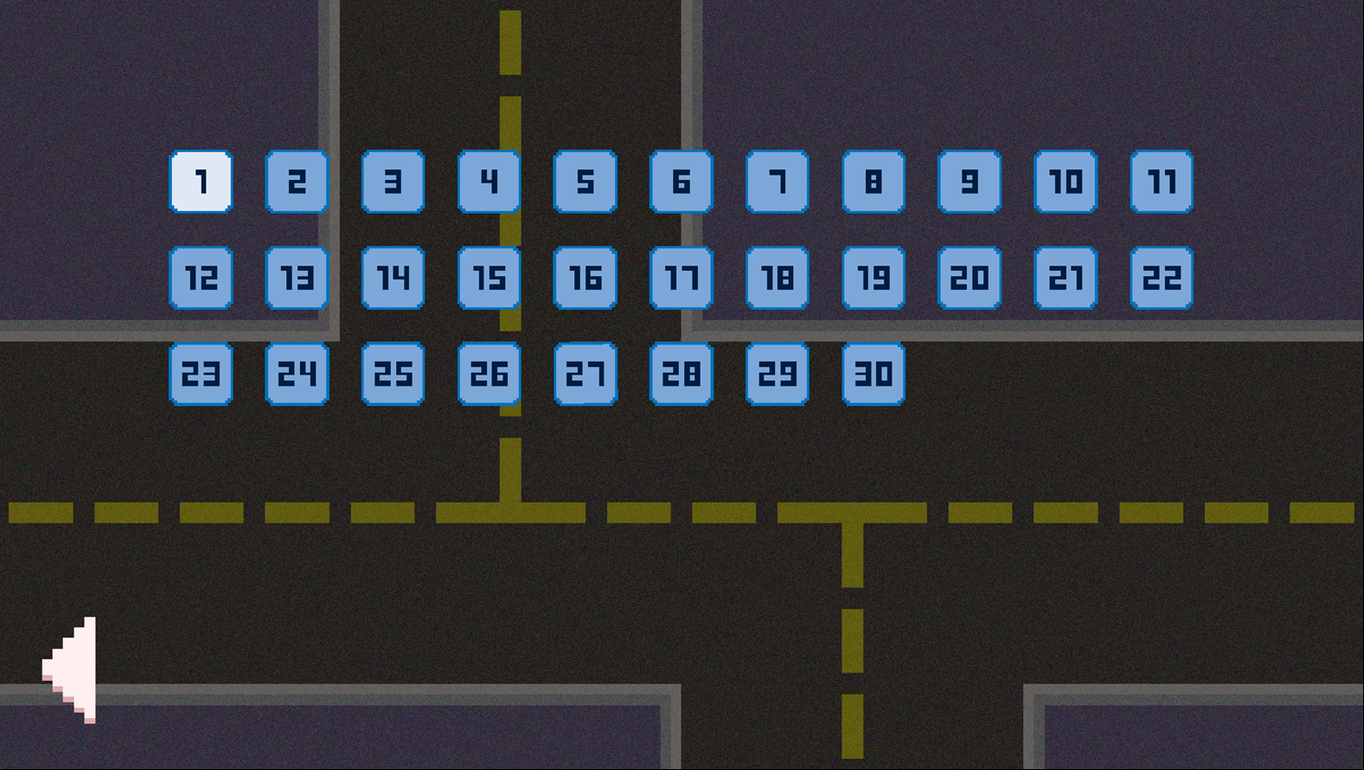 Toy Car Parking Game Level Select Screenshot.