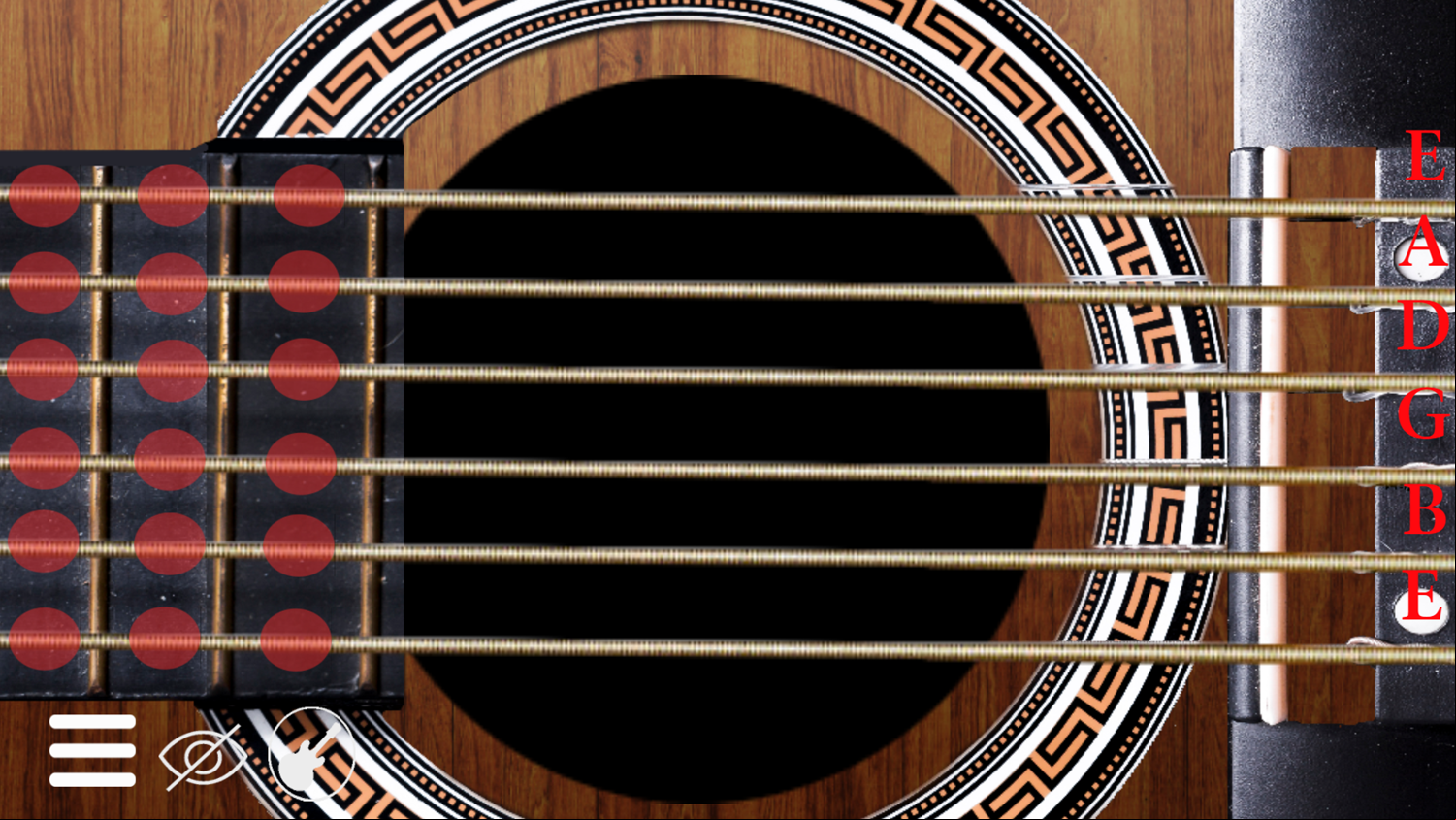 Virtual Guitar Simulator Game Welcome Screen Screenshot.
