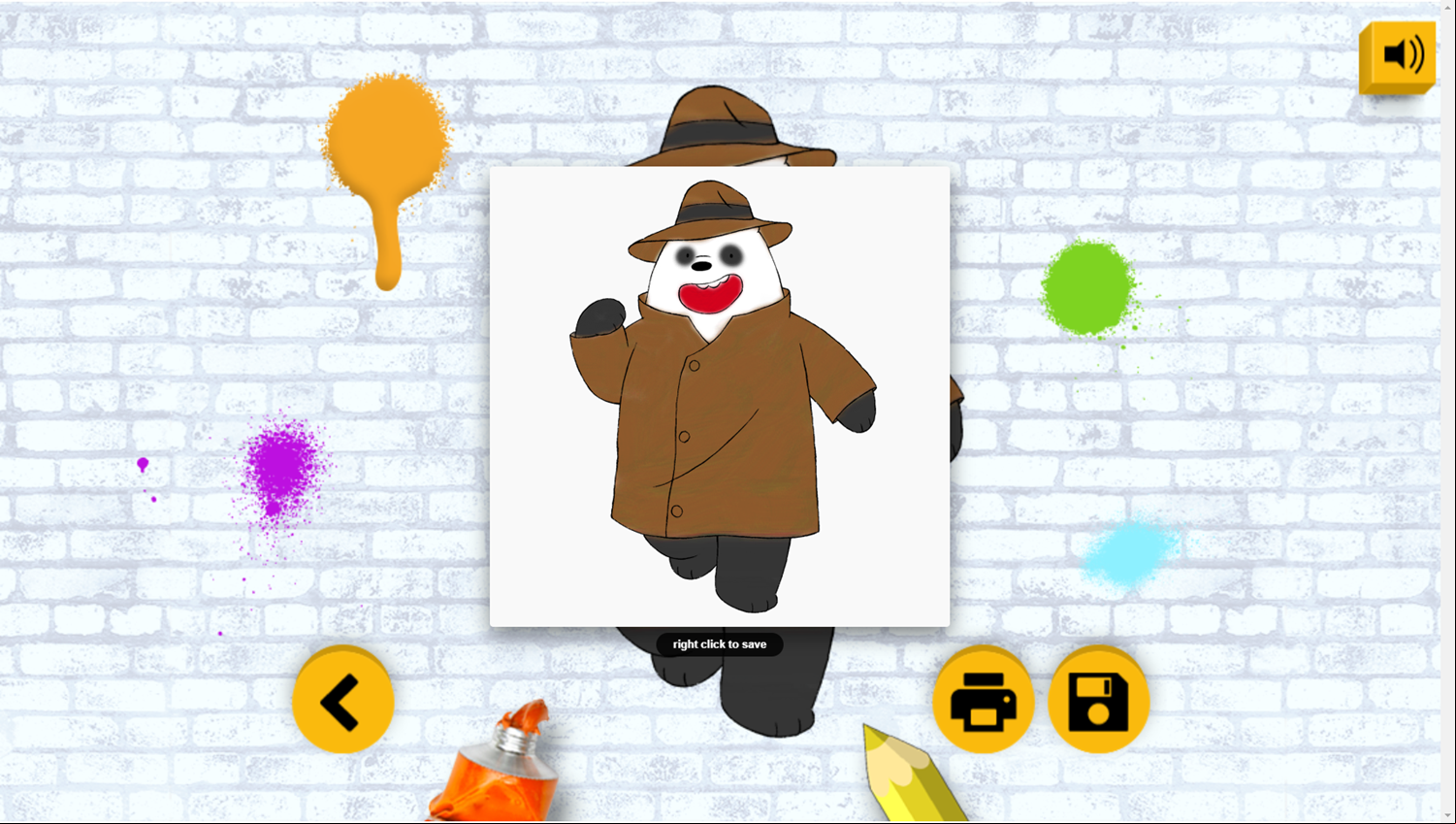 We Bare Bears Color In Game Saved Image Screenshot.