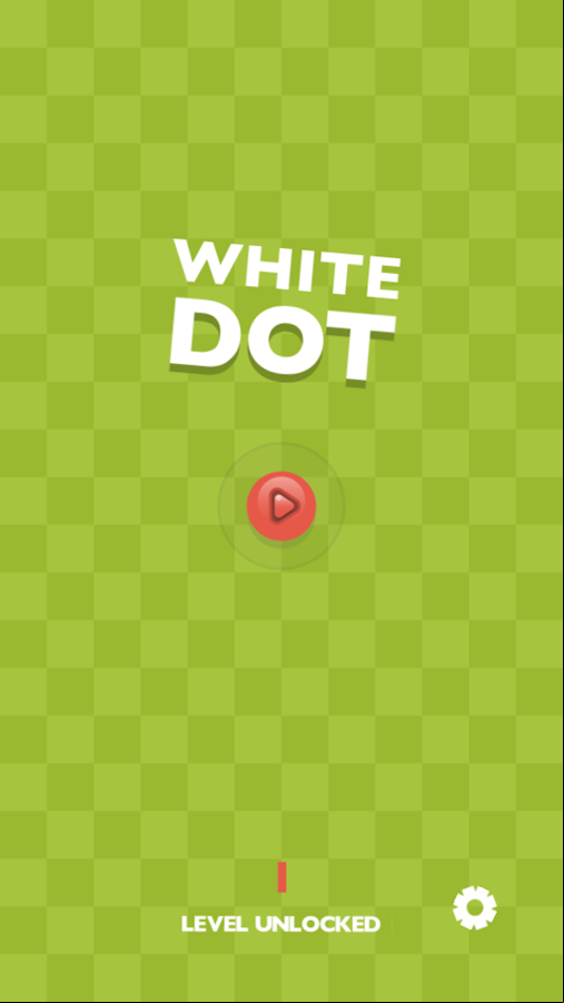 White Dot Game Welcome Screen Screenshot.