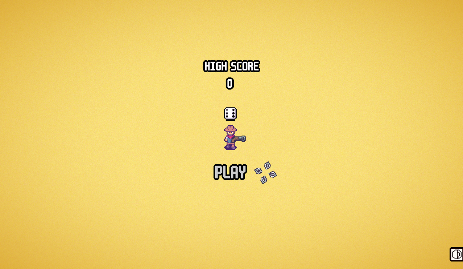 Wild West Survivor Game Welcome Screen Screenshot.