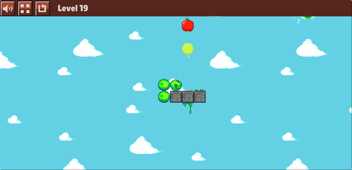 Worm Hole Game Level With a Balloon Screenshot.
