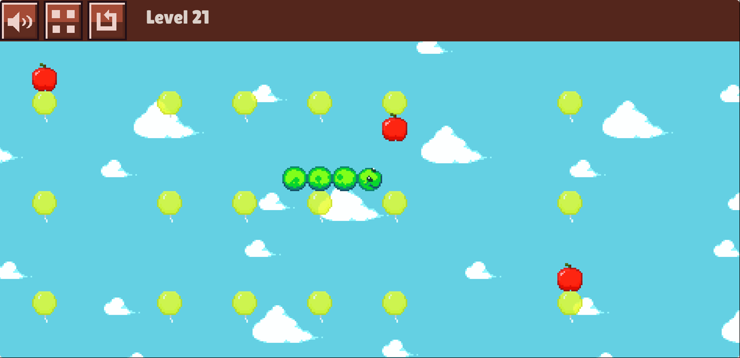 Worm Hole Game Level With Many Balloons Screenshot.